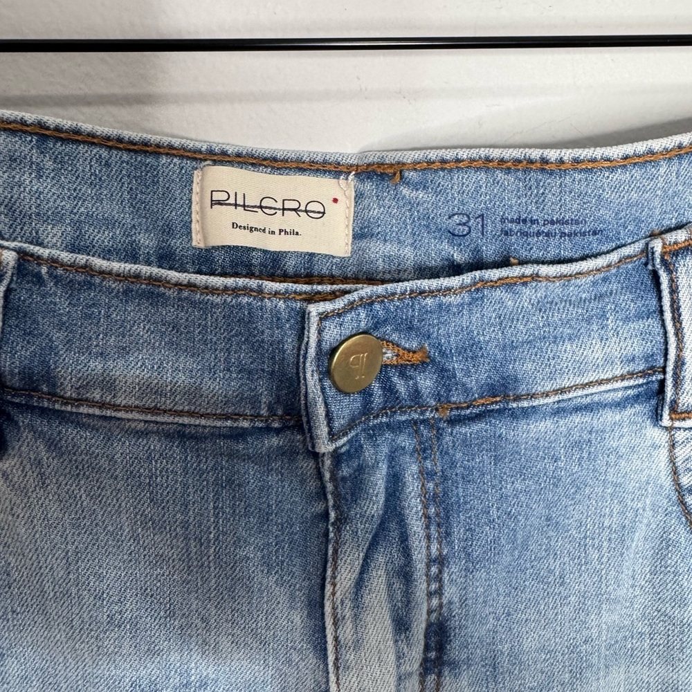 Anthropologie Pilcro Light Wash Straight Leg Jeans Size 31 - Picture 4 of 7